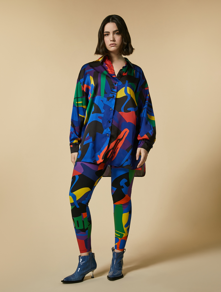 Jersey leggings - China blue - Marina Rinaldi