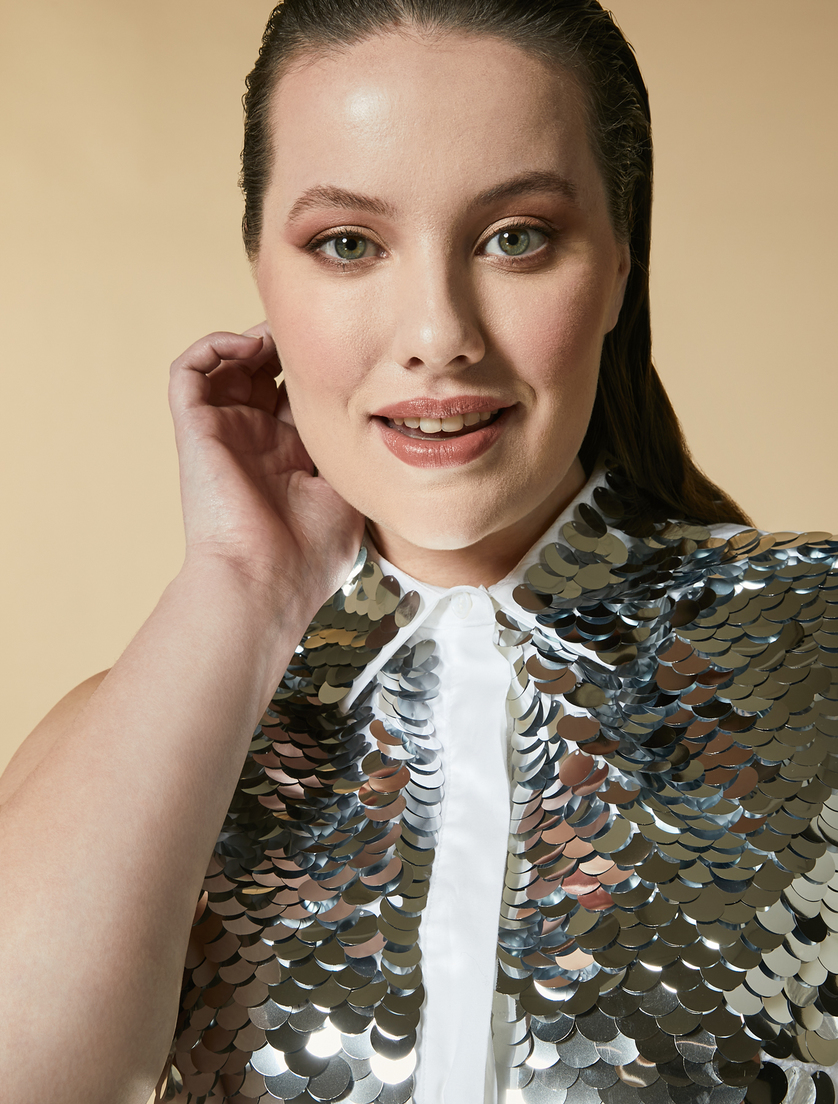 Sequinned top - White - Marina Rinaldi - 2