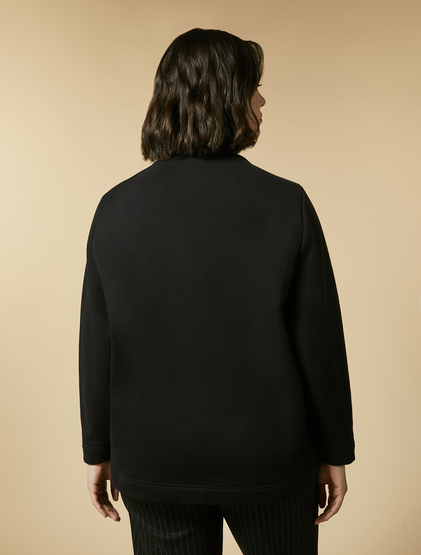 Embroidered sweatshirt - Black - Marina Rinaldi - 3