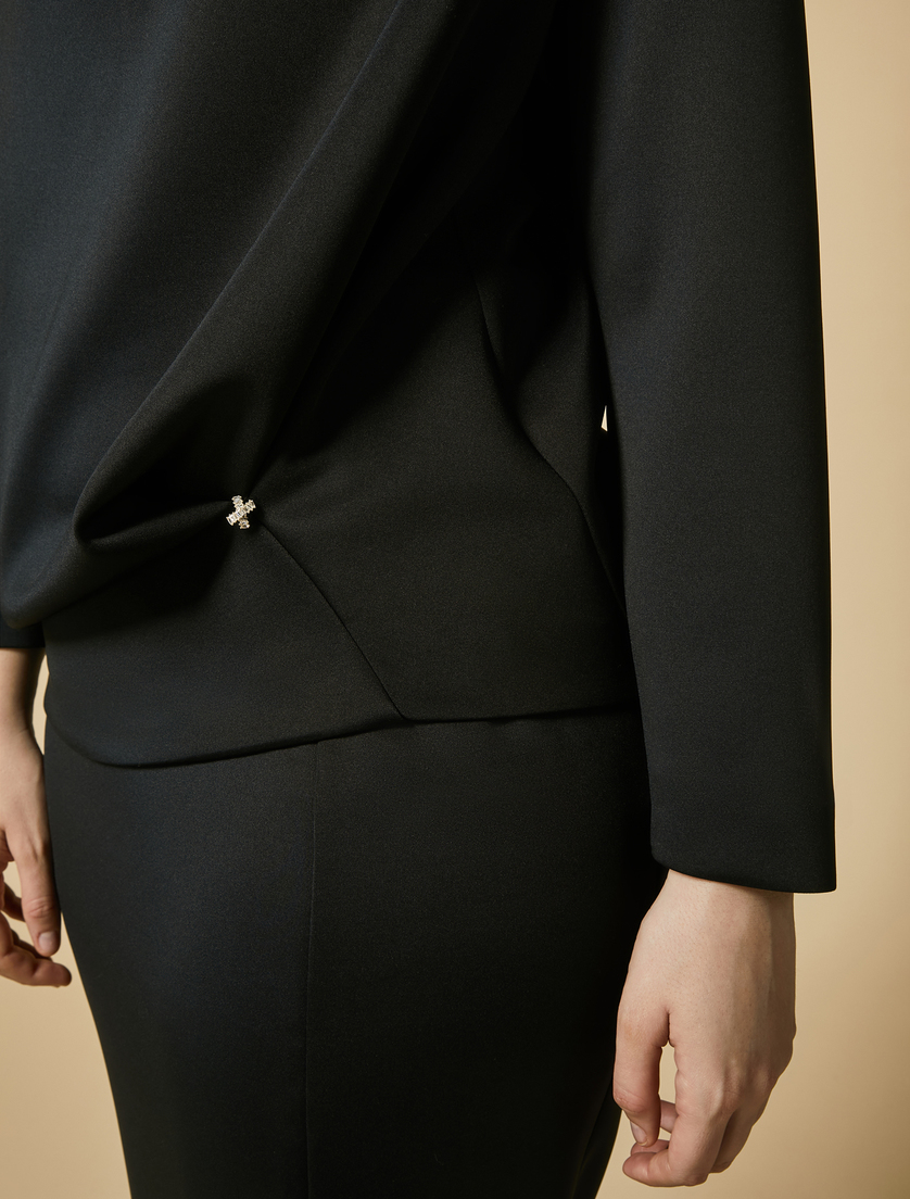 Neoprene sweatshirt - Black - Marina Rinaldi - 2