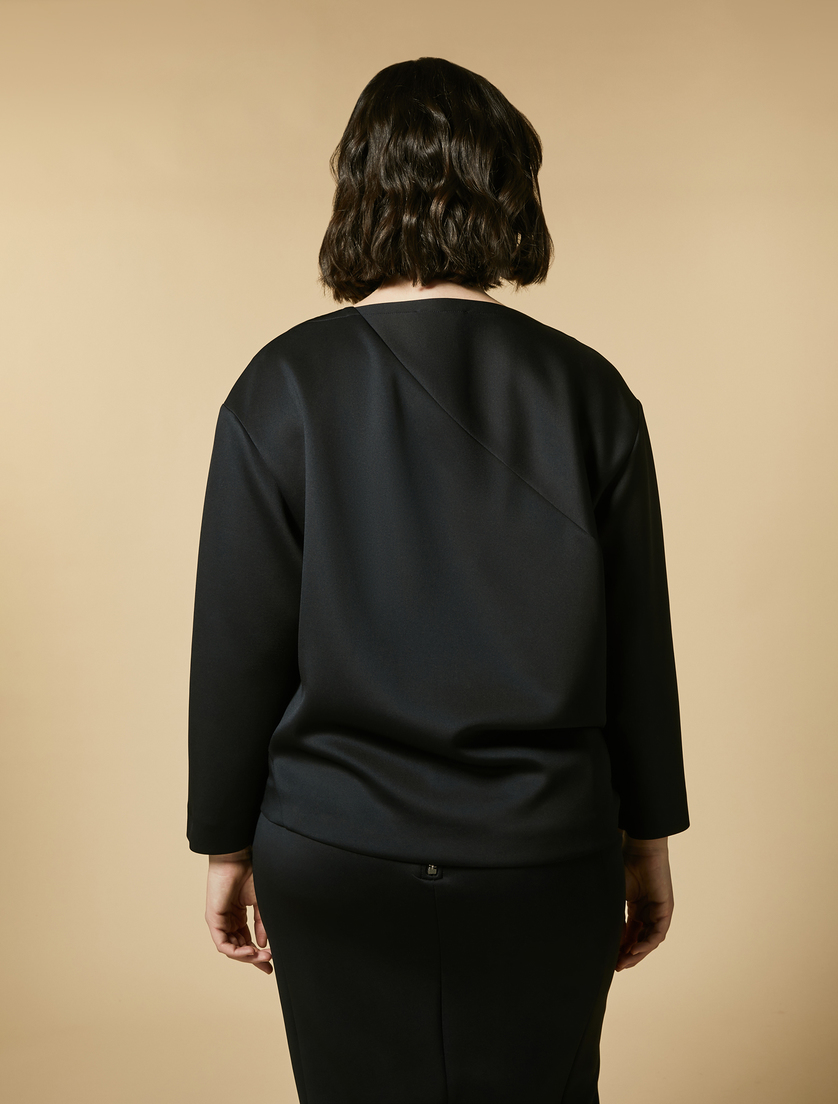 Neoprene sweatshirt - Black - Marina Rinaldi - 3