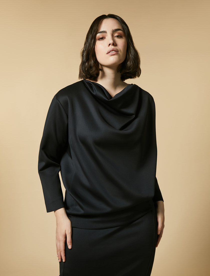Neoprene sweatshirt - Black - Marina Rinaldi