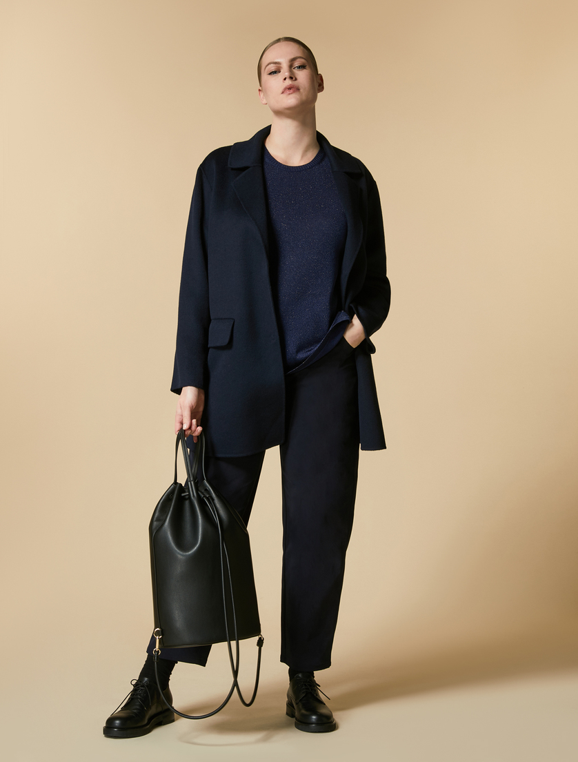 Cashmere wool jacket - Dark navy - Marina Rinaldi - 4