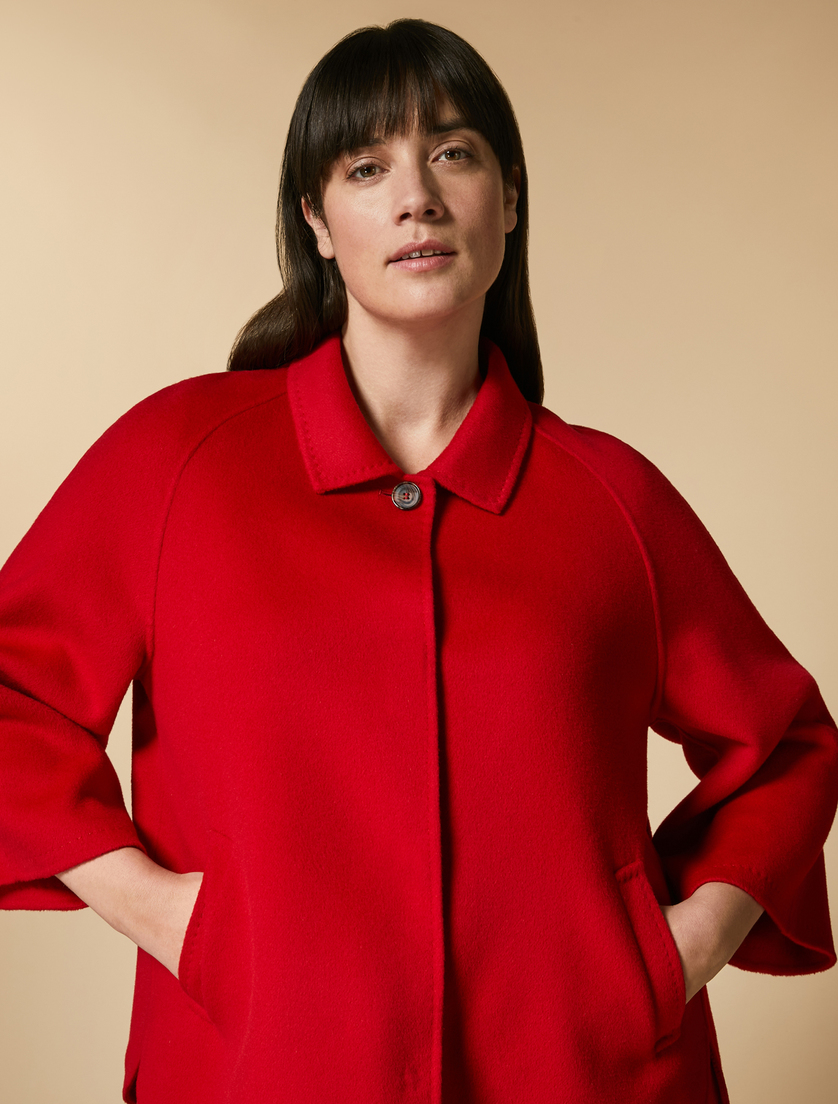 Cashmere wool cape - Red - Marina Rinaldi - 2