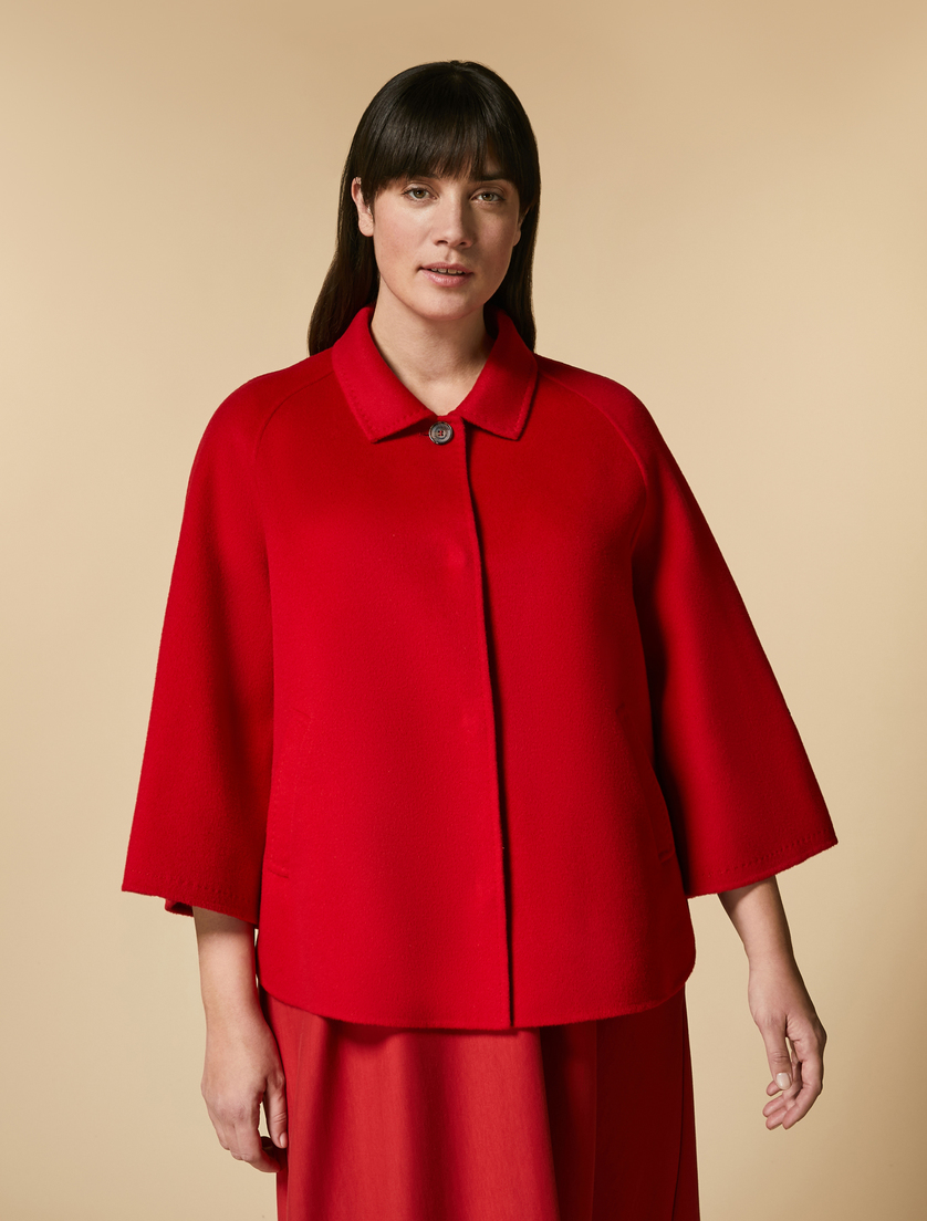 Cashmere wool cape - Red - Marina Rinaldi