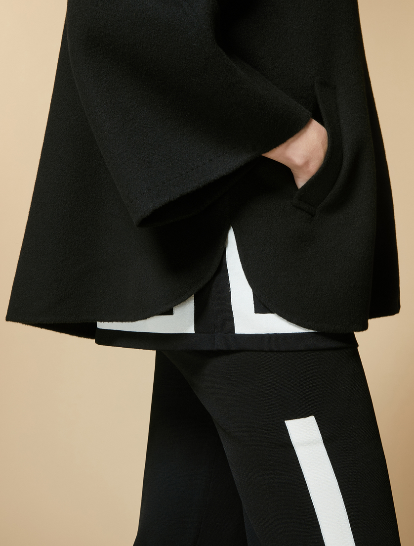 Cashmere wool cape - Black - Marina Rinaldi - 2