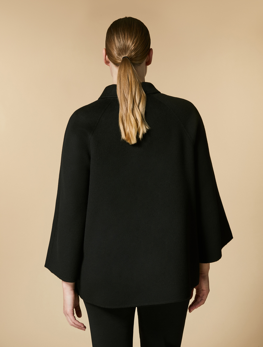 Cashmere wool cape - Black - Marina Rinaldi - 3
