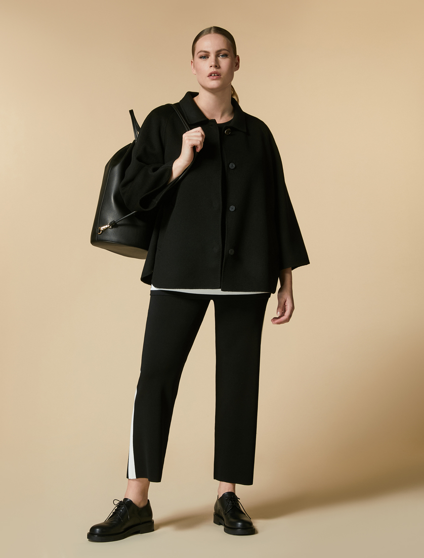 Cashmere wool cape - Black - Marina Rinaldi - 4