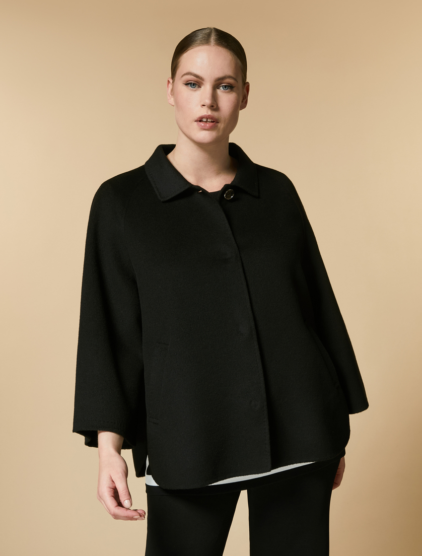 Cashmere wool cape - Black - Marina Rinaldi