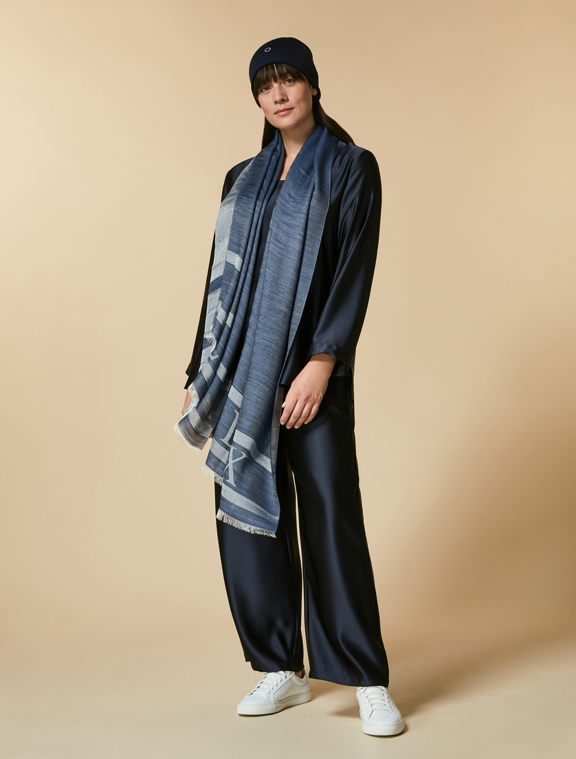 Satin trousers - Dark navy - Marina Rinaldi - 5