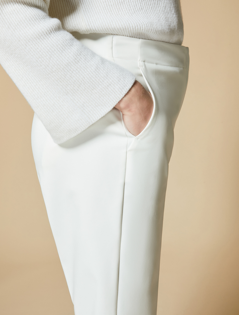 Technical fabric trousers - White - Marina Rinaldi - 3