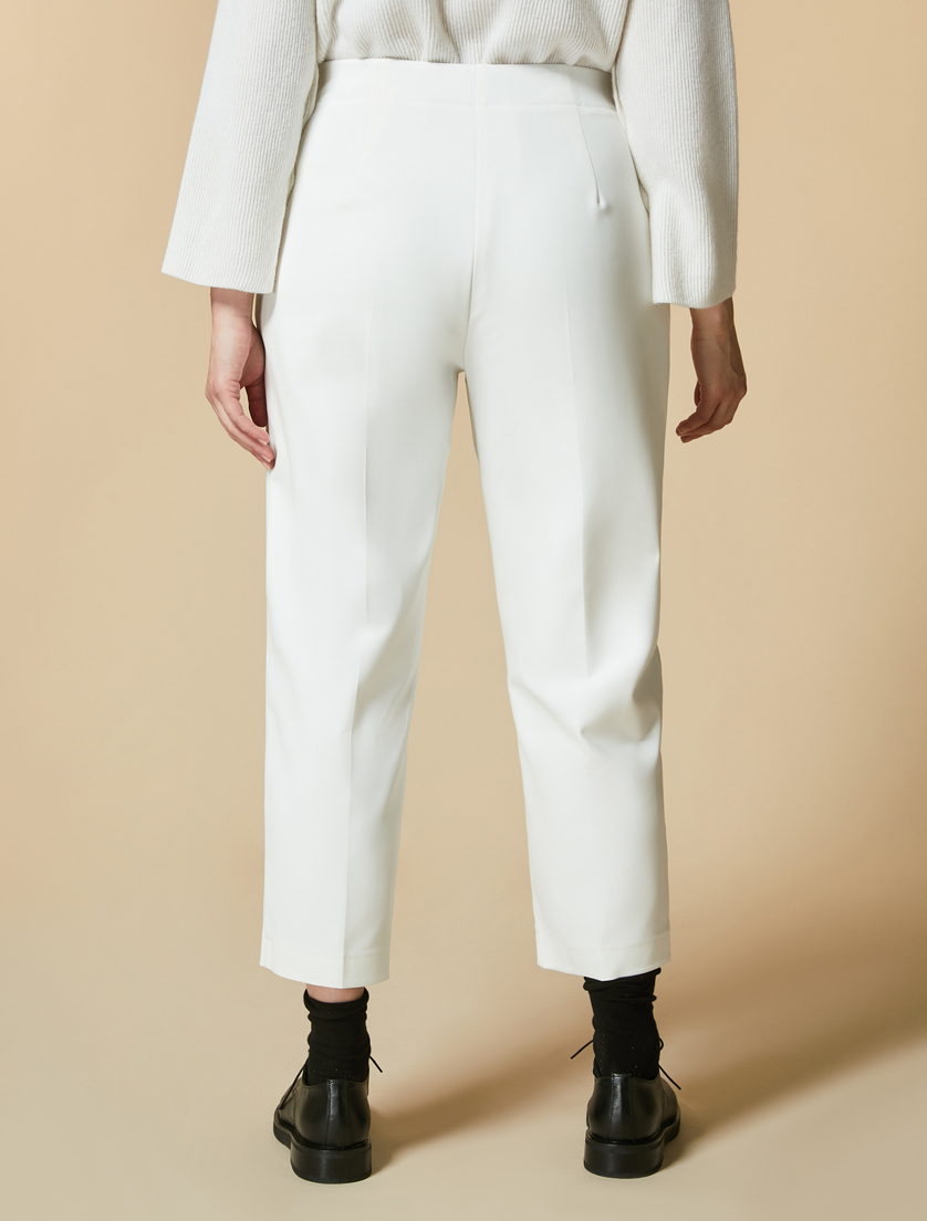 Technical fabric trousers - White - Marina Rinaldi - 4