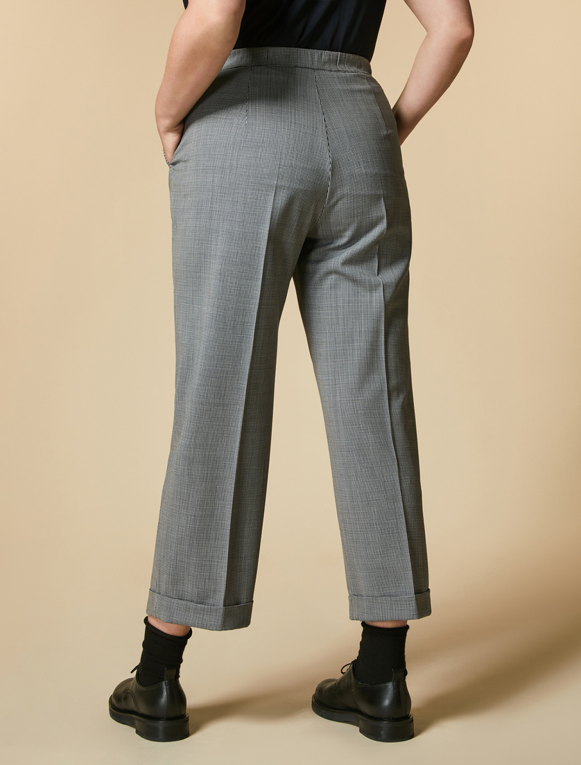 Hose aus garngefärbtem Gewebe - Dunkelblau - Marina Rinaldi - 4