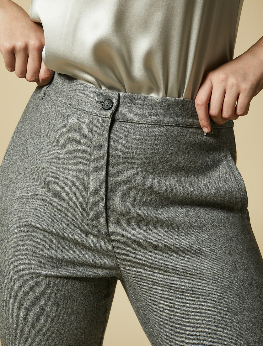 Flanellhose - Dunkelgrau - Marina Rinaldi - 3