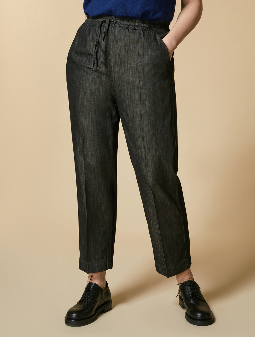 Hose aus Denim - Schwarz - Marina Rinaldi - 2
