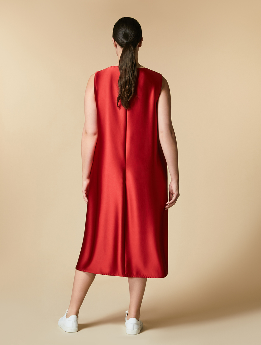 Abito in raso - Rosso - Marina Rinaldi - 3