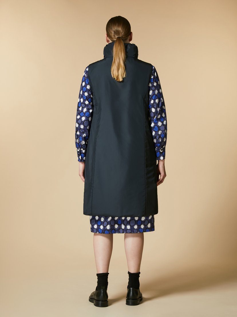 Technical poplin down jacket - Dark navy - Marina Rinaldi - 3
