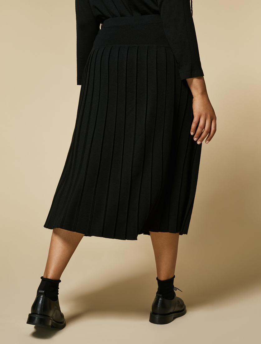 Jupe en laine - Noir - Marina Rinaldi - 4
