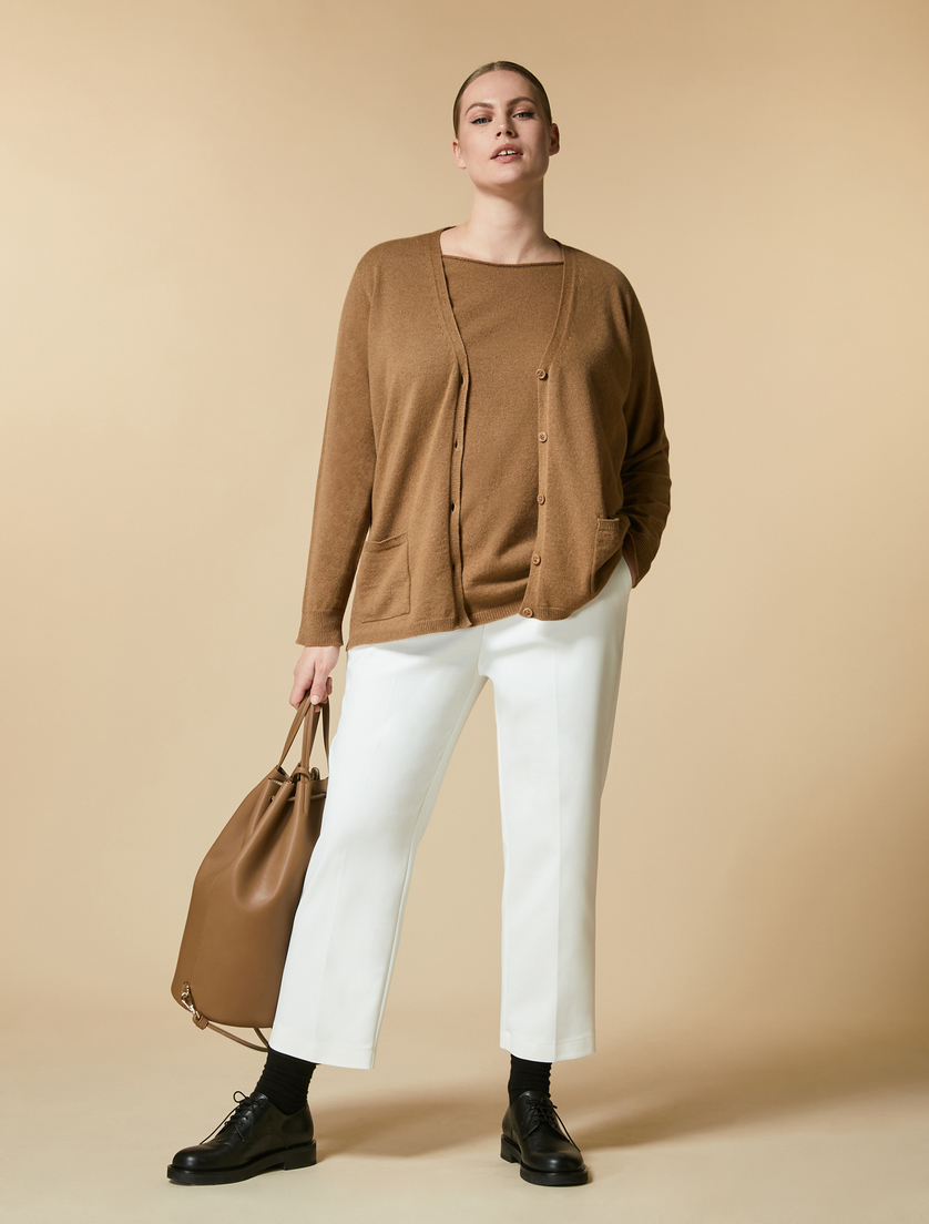 Cardigan aus regeneriertem Öko-Kaschmir - Beige - Marina Rinaldi - 4