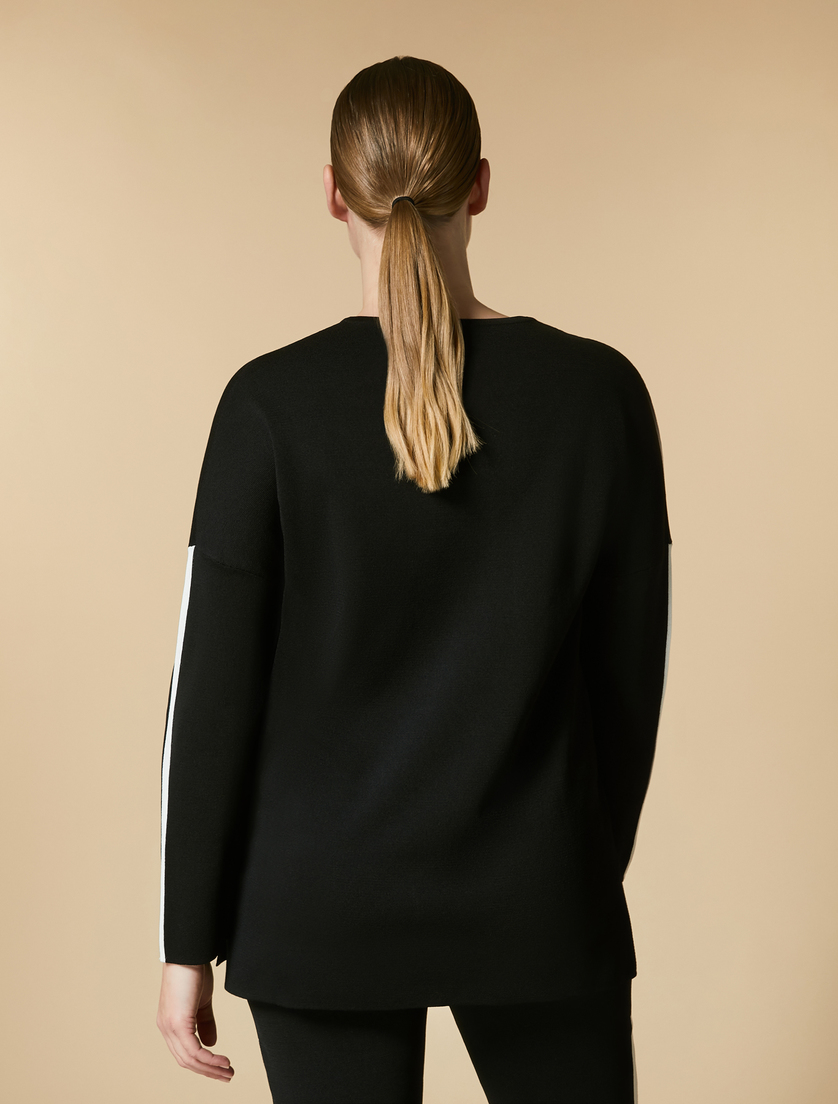 Matte viscose sweater - Black - Marina Rinaldi - 3