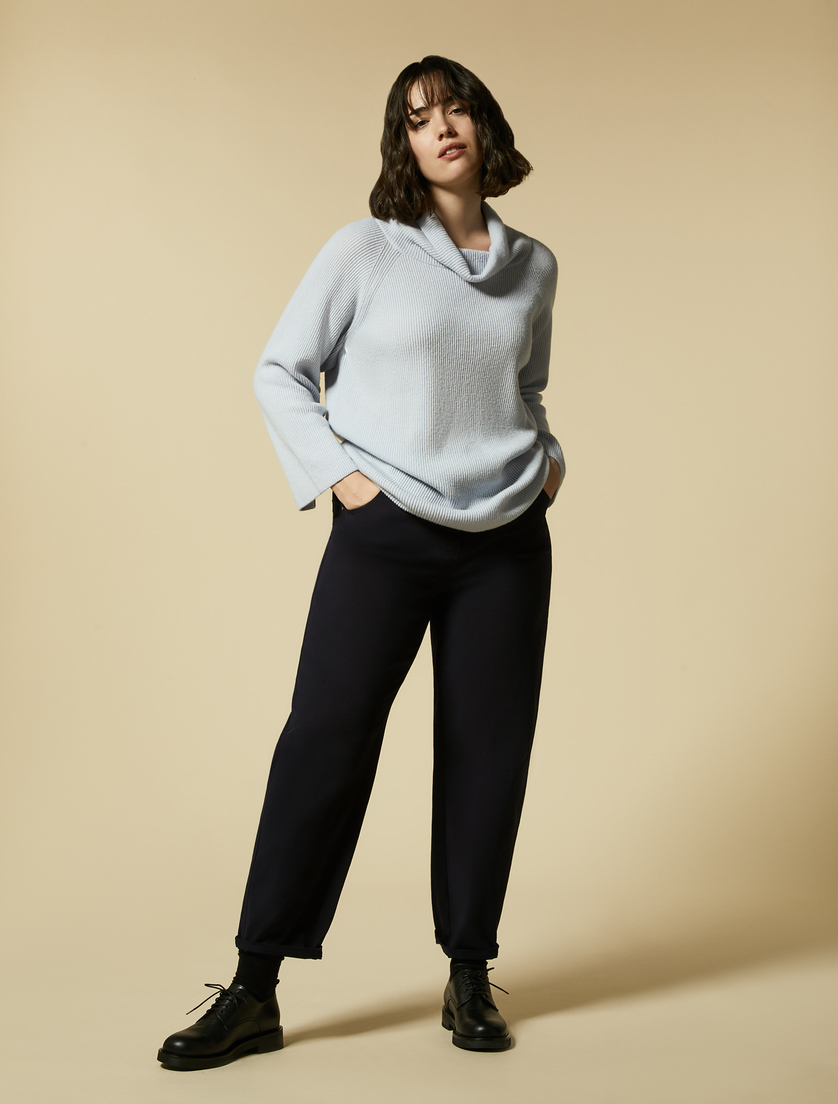 Cashmere wool sweater - Ski blue - Marina Rinaldi - 4
