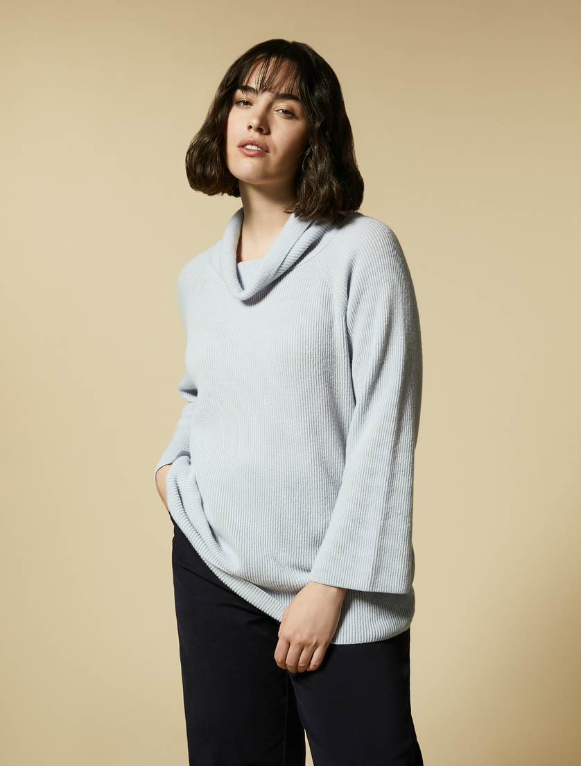 Cashmere wool sweater - Ski blue - Marina Rinaldi