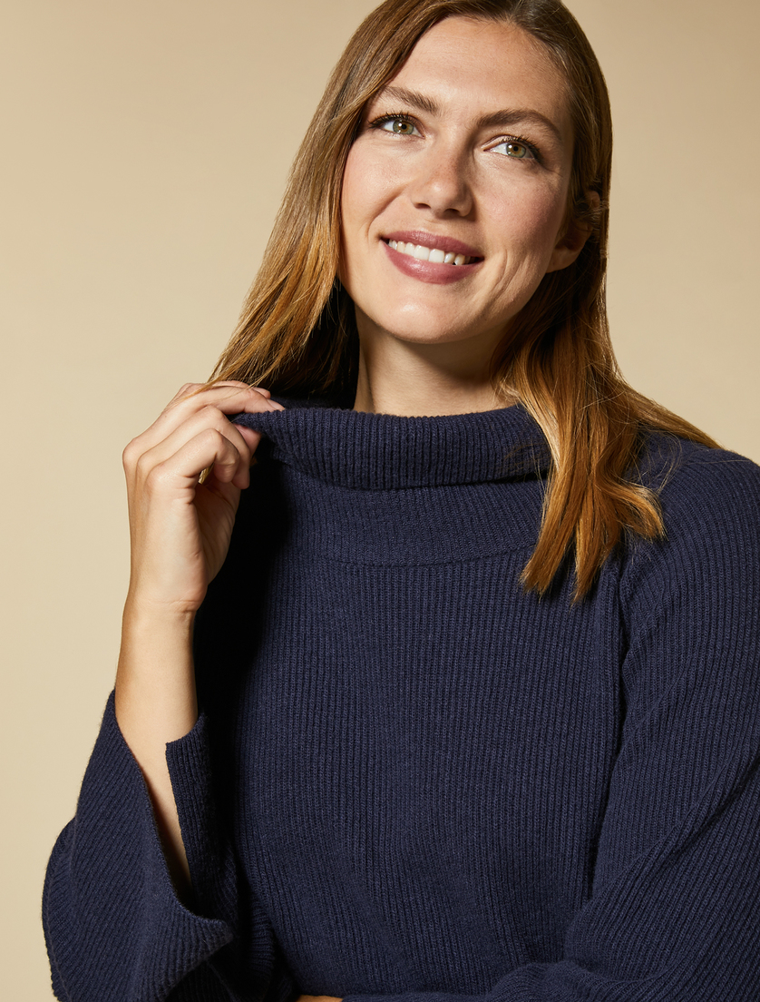 Pullover aus Woll-Kaschmir - Dunkelblau - Marina Rinaldi - 2