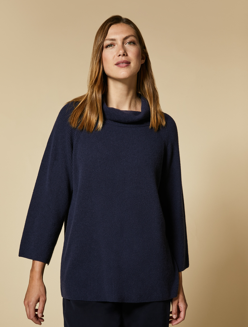 Pullover aus Woll-Kaschmir - Dunkelblau - Marina Rinaldi