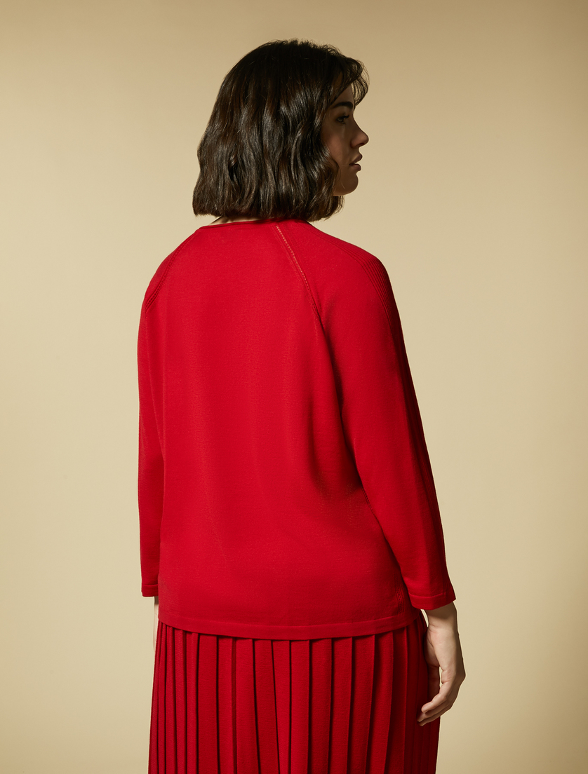 Wool sweater - Red - Marina Rinaldi - 3