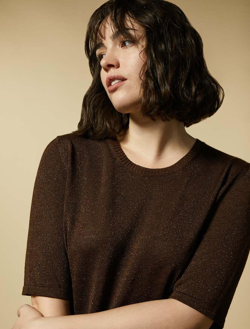 Pullover in Lurexoptik - Kaltbraun - Marina Rinaldi - 2