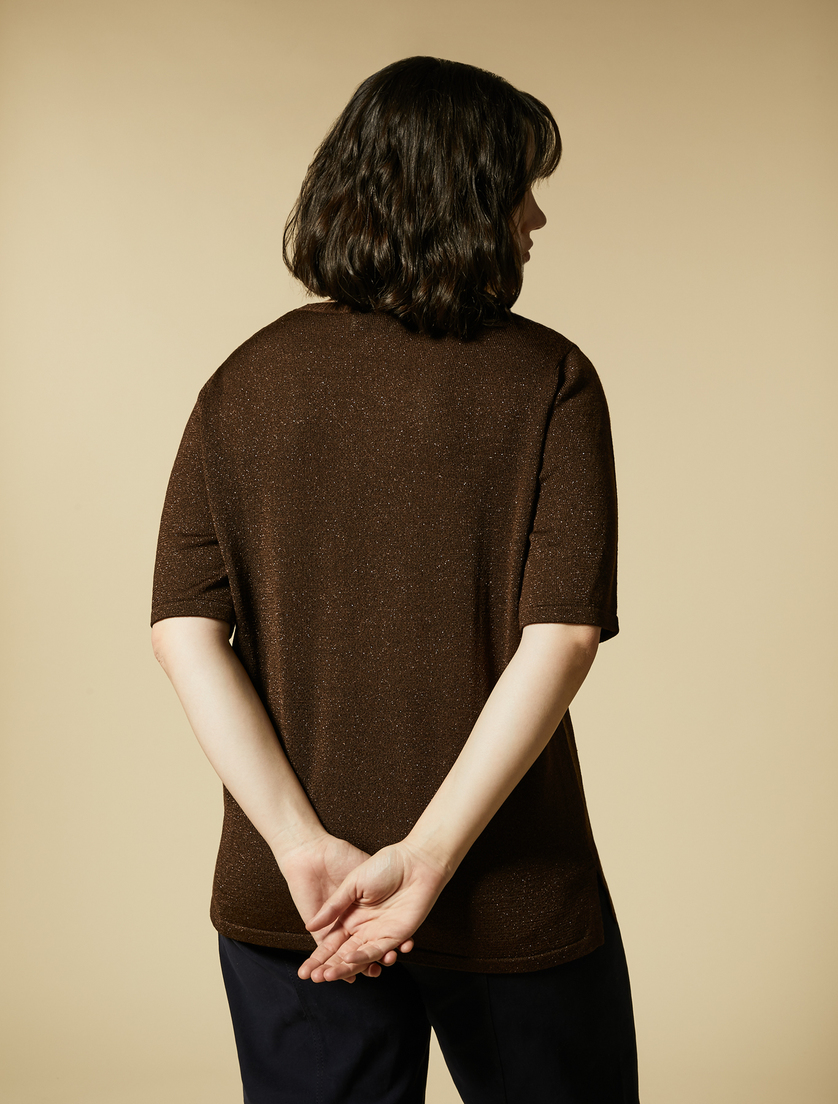 Pullover in Lurexoptik - Kaltbraun - Marina Rinaldi - 3