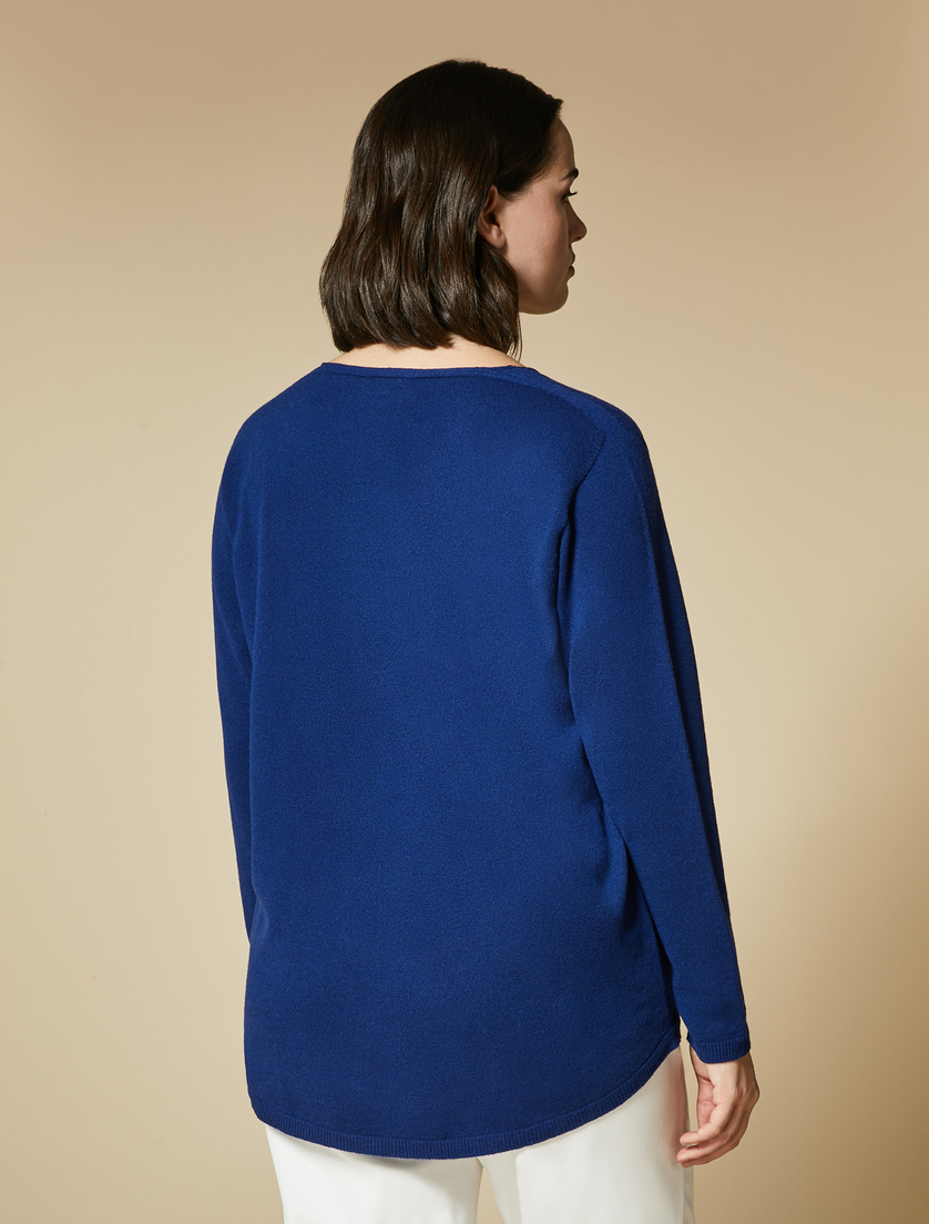 Pullover aus recyceltem Öko-Kaschmir - Blau - Marina Rinaldi - 3