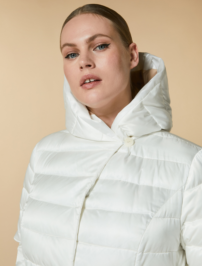 Reversible technical satin down jacket - White - Marina Rinaldi - 2