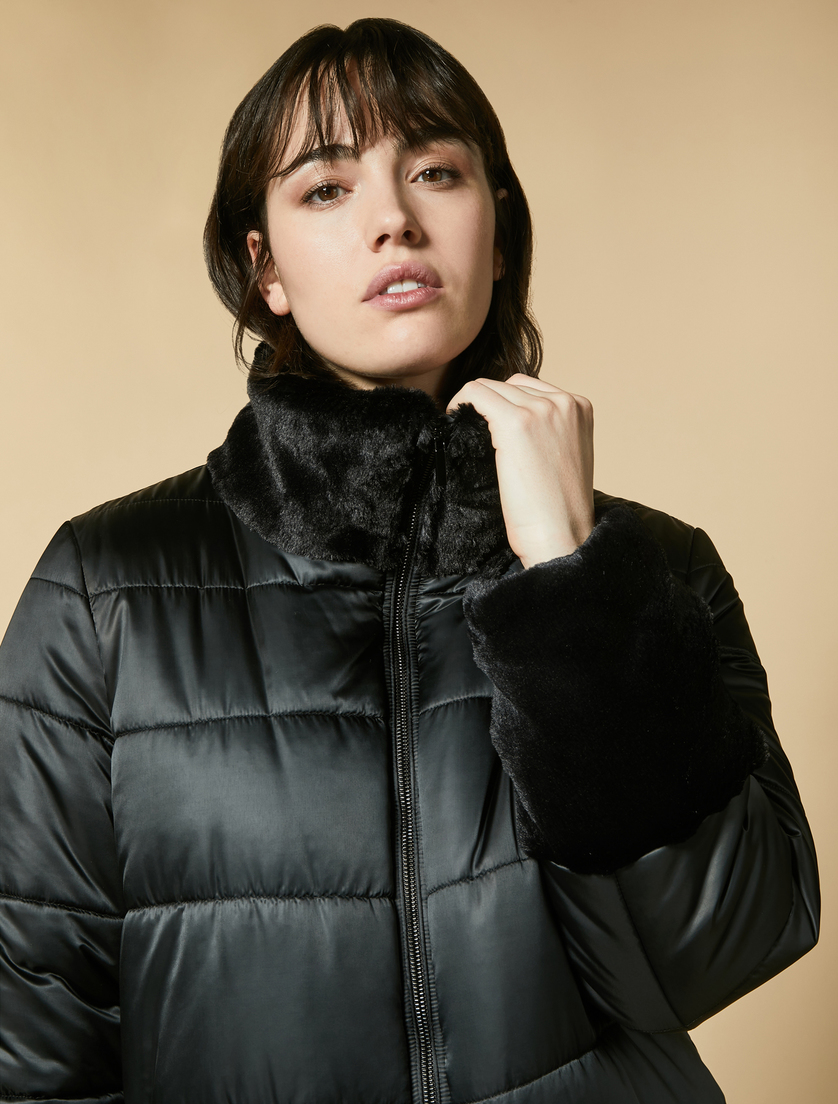 Shiny nylon down jacket - Black - Marina Rinaldi - 2