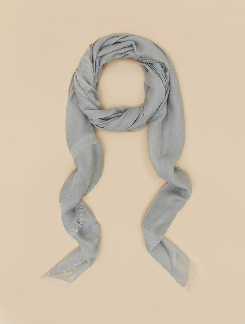 Stola in misto lana - Grigio chiaro - Marina Rinaldi