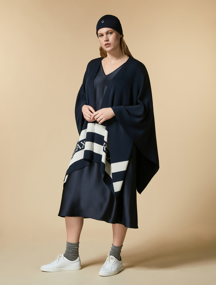 Merino wool-blend hat - Dark navy - Marina Rinaldi - 3