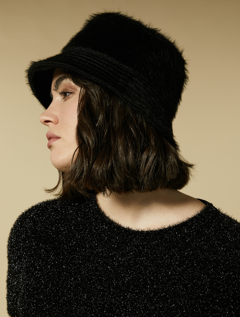 Mohair hat - Black - Marina Rinaldi - 2