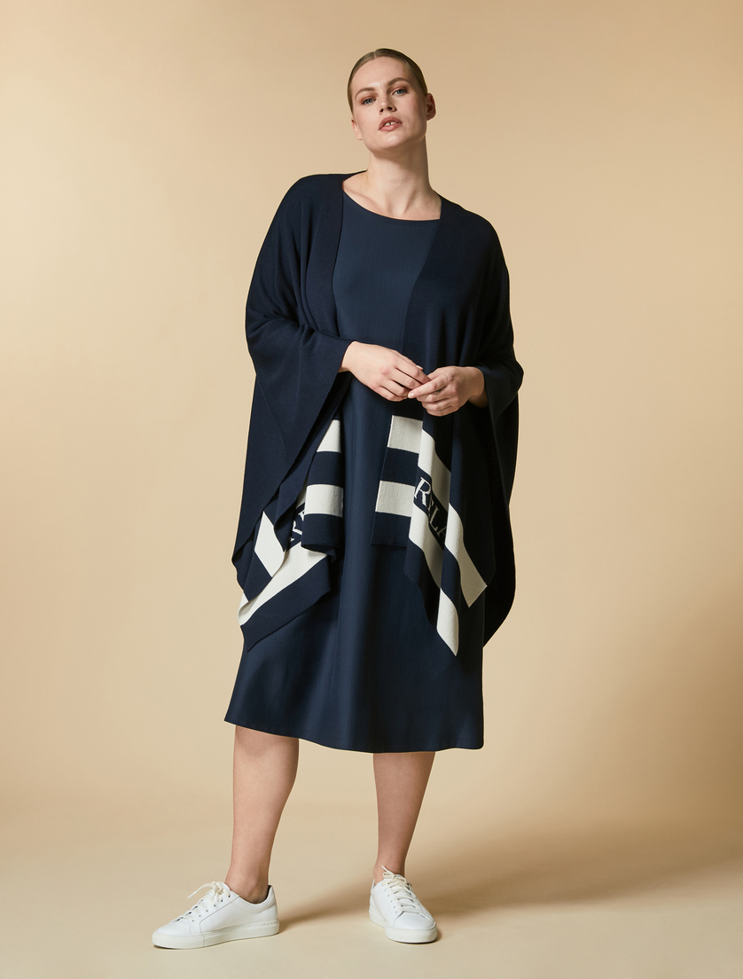 Cotton dress - Dark navy - Marina Rinaldi - 4