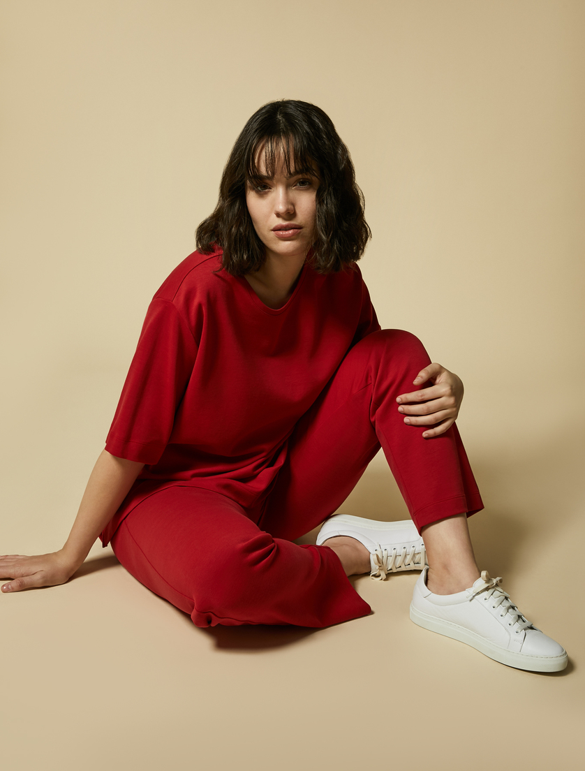Cotton trousers - Red - Marina Rinaldi - 5