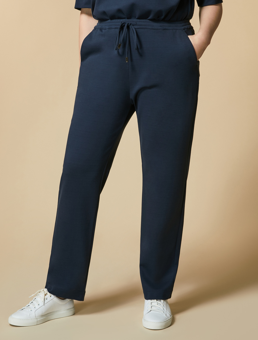 Cotton trousers - Dark navy - Marina Rinaldi - 2