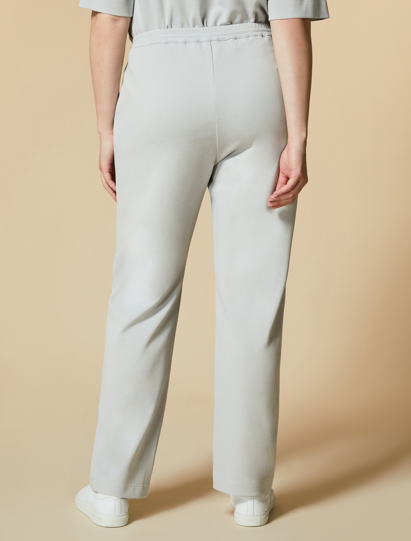 Cotton trousers - Light grey - Marina Rinaldi - 4