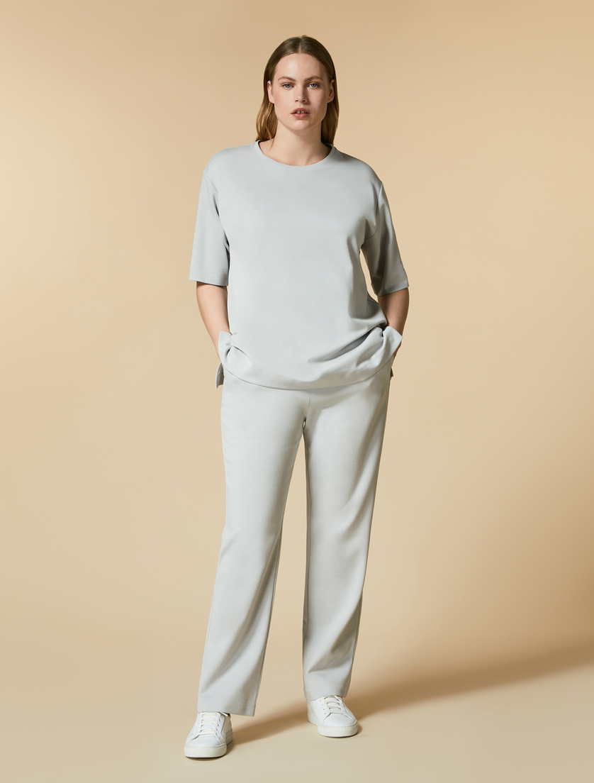 Cotton trousers - Light grey - Marina Rinaldi