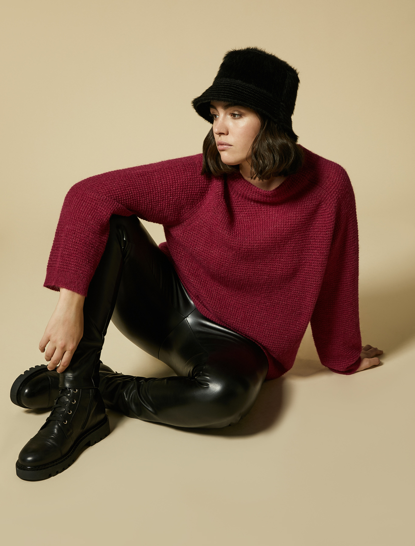 Leggings en tissu enduit - Noir - Marina Rinaldi - 5