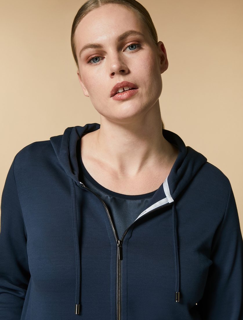 Cotton sweatshirt - Dark navy - Marina Rinaldi - 2