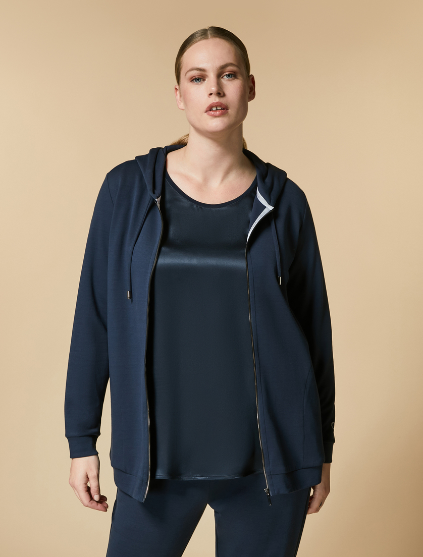 Cotton sweatshirt - Dark navy - Marina Rinaldi