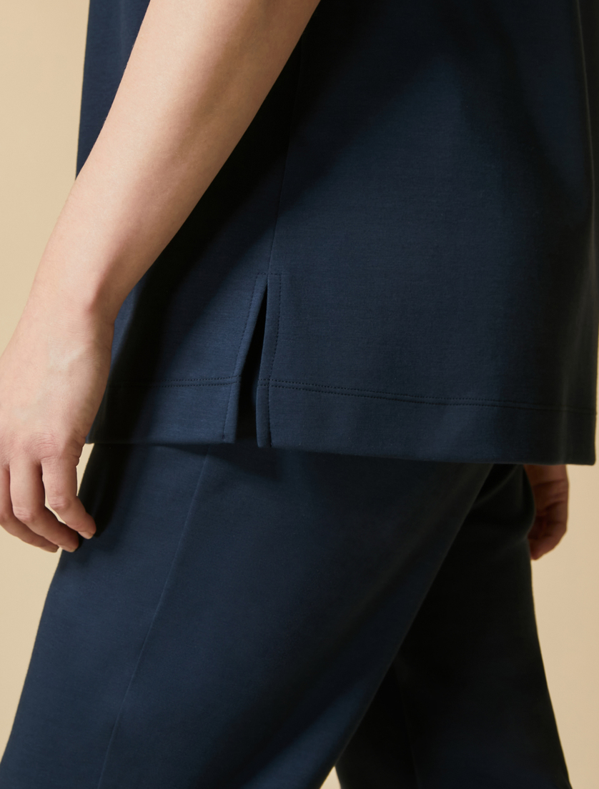 Cotton sweatshirt - Dark navy - Marina Rinaldi - 2