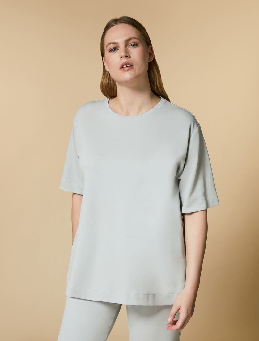 Cotton sweatshirt - Light grey - Marina Rinaldi