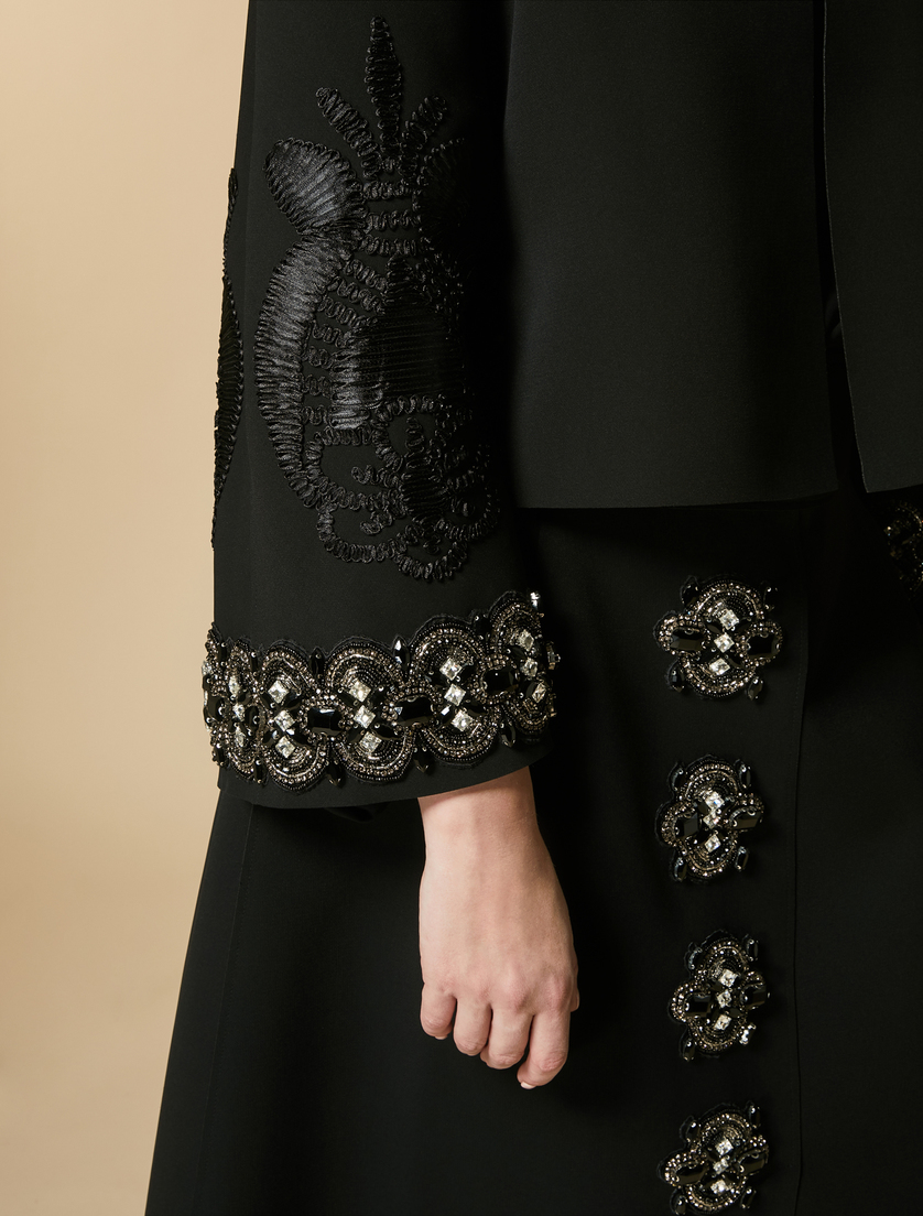 Cady crepe jacket - Black - Marina Rinaldi - 2