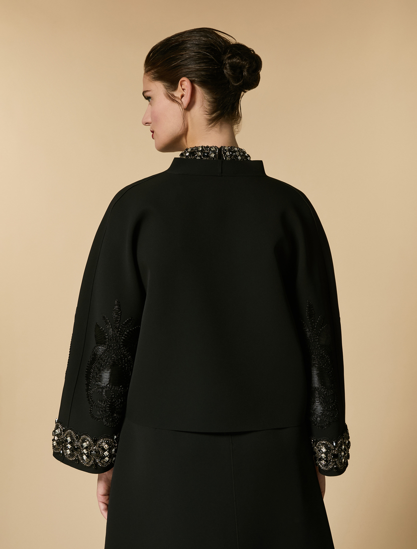 Cady crepe jacket - Black - Marina Rinaldi - 3