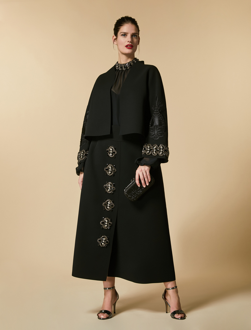 Cady crepe jacket - Black - Marina Rinaldi - 4